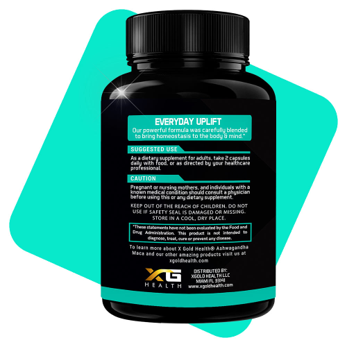 X GOLD HEALTH Ashwagandha Maca Rhodiola Rosea &amp;amp;amp; L-Theanine WITH BLACK PEPPER EXTRACT